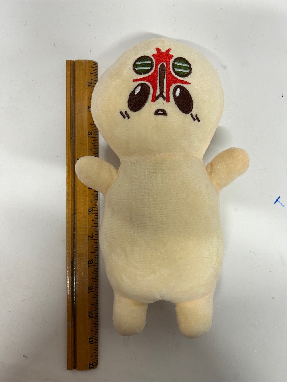 Plush Character Toy in Cream with Embroidered Face peanut SCP-173 the sculpture - Picture 3 of 3